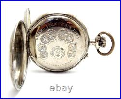 Antique Pocket Watch ROSSKOPF & Co Hunter Grand Prix Paris 49mm 1905c Working