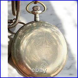 Antique Pocket Watch Swiss Tavannes Mechanical Elgin Old Full Hunter Chain Rare