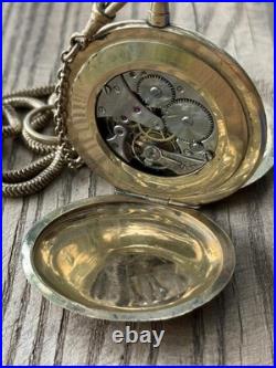 Antique Pocket Watch Swiss Tavannes Mechanical Elgin Old Full Hunter Chain Rare