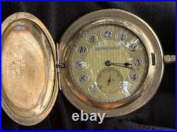 Antique Pocket Watch Swiss Tavannes Mechanical Elgin Old Full Hunter Chain Rare