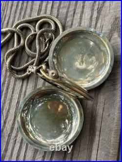 Antique Pocket Watch Swiss Tavannes Mechanical Elgin Old Full Hunter Chain Rare