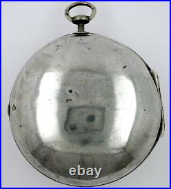 Antique Pocket Watch silver cases, verge, mock pendulum, London, c1685