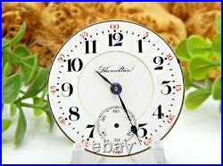 Antique Pocket watch movement Hamilton RR grade 940 18S 21 jewel OF circa 1907