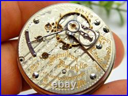Antique Pocket watch movement Hamilton RR grade 940 18S 21 jewel OF circa 1907