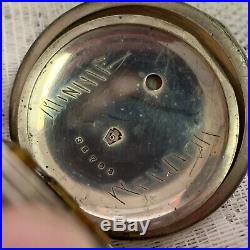 Antique Post Civil War Illinois Keystone Coin Silver Case Pocket Watch Rare