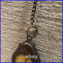 Antique Pre-WWII German Mechanical Running Pocket Watch With Case & Chain UNTESTED