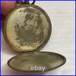 Antique Pre-WWII German Mechanical Running Pocket Watch With Case & Chain UNTESTED
