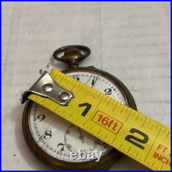 Antique Pre-WWII German Mechanical Running Pocket Watch With Case & Chain UNTESTED