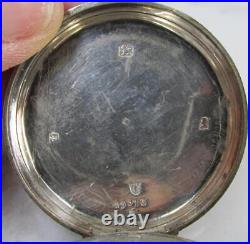 Antique Private Label Key Wound Pocket Watch with Silver Case 4Jewels 2-G1215