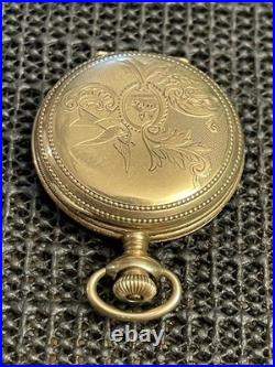 Antique Private Label Liberty Bell Pocket Watch 15j 0s GF Hunter Case Runs