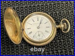 Antique Private Label Liberty Bell Pocket Watch 15j 0s GF Hunter Case Runs