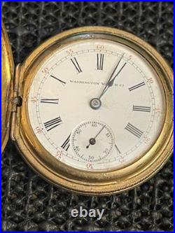 Antique Private Label Liberty Bell Pocket Watch 15j 0s GF Hunter Case Runs