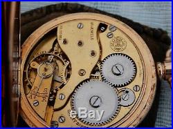 Antique RG Hunter Moeris Pocket Watch, v. Nice Gold Filled Dennison Moon case