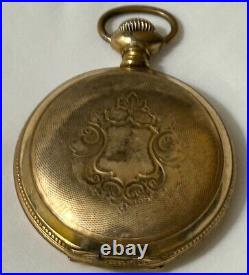 Antique R. E. Chalmers & Co Chicago Pocket Watch Gold Filled Monitor Case 19th Ce