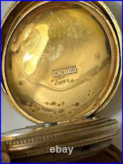 Antique R. E. Chalmers & Co Chicago Pocket Watch Gold Filled Monitor Case 19th Ce