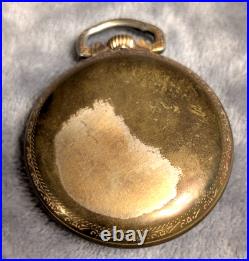 Antique Repurposed Pocket Watch Case Yarn Doll Wedding Miniature Glass Shadowbox