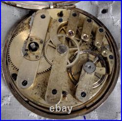 Antique Robert & Co. Geneva Pocket Watch Sterling Silver 800M Case Ta
