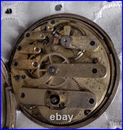 Antique Robert & Co. Geneva Pocket Watch Sterling Silver 800M Case Ta