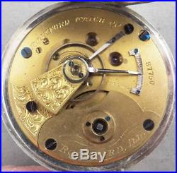 Antique Rockford 18 Size Keywind Pocket Watch, Scarce Fahy's Pair Case