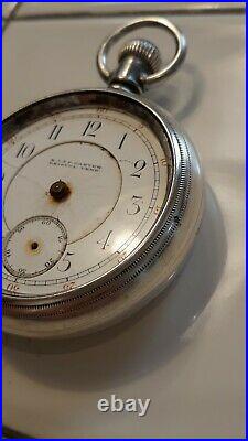 Antique Rockford 18s 15j Adj. Pocket Watch Engraved Gold Train Case Parts Repair