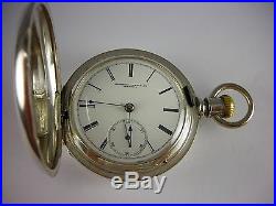 Antique Rockford 18s Key wind coin silver Hunter case pocket watch. Made