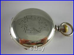 Antique Rockford 18s Key wind coin silver Hunter case pocket watch. Made