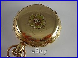 Antique Rockford Illinois 18s Two Tone 17j Gold filled Hunter case pocket watch