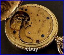 Antique Rockford Pocket Watch 7 Jewels 8 Size Gold Fill Hunter Case Ca. 1885