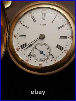 Antique Rode Watch Company Hunting Case Pocket Watch 15 Jewel Working Condition