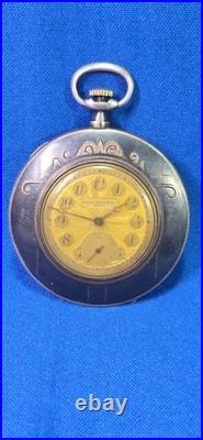 Antique Rose W Co. 925 STERLING SILVER POCKET WATCH CASE Automatic WORKING GOOD