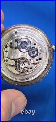 Antique Rose W Co. 925 STERLING SILVER POCKET WATCH CASE Automatic WORKING GOOD