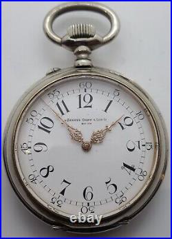 Antique SHREVE, CRUMP & LOW Co. Boston Huge 70mm Swiss Mechanical Pocket Watch