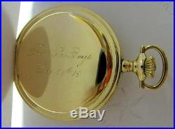 Antique SWISS Patek Philippe Pocket Watch Movement REPAIR / RUNS 14K Elgin Case