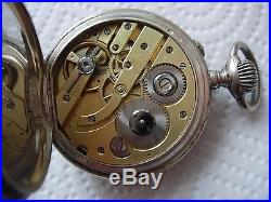 Antique SYSTEME GT BREVETE pocket watch jump hour sterling case ornate dial