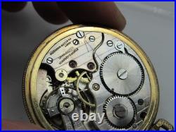 Antique Sentinel Railroad Pocket Watch in Stellar 10k RGP Case Monarch 17 Jewels