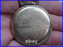 Antique Sentinel Railroad Pocket Watch in Stellar 10k RGP Case Monarch 17 Jewels