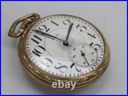 Antique Sentinel Railroad Pocket Watch in Stellar 10k RGP Case Monarch 17 Jewels