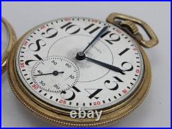Antique Sentinel Railroad Pocket Watch in Stellar 10k RGP Case Monarch 17 Jewels