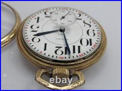 Antique Sentinel Railroad Pocket Watch in Stellar 10k RGP Case Monarch 17 Jewels