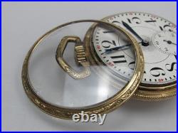 Antique Sentinel Railroad Pocket Watch in Stellar 10k RGP Case Monarch 17 Jewels