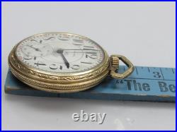 Antique Sentinel Railroad Pocket Watch in Stellar 10k RGP Case Monarch 17 Jewels