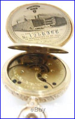 Antique Seth Thomas Hunter Case 14K Solid Gold Pocket Watch Free Shipping