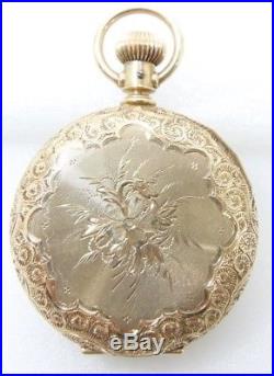 Antique Seth Thomas Hunter Case 14K Solid Gold Pocket Watch Free Shipping