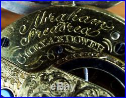 Antique Silver Cloisonne Enamel Cased Pocket Watch Abraham Sreadrea Verge Fusee