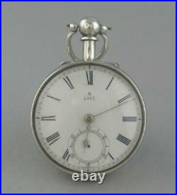 Antique Silver Scottish Fusee Chain Pair Cased Pocket Watch Wm Kinnach Dunbar