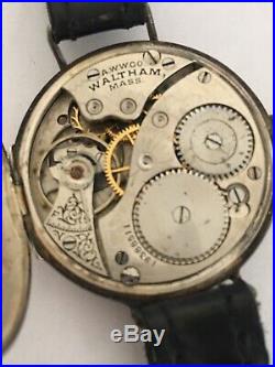 Antique Silver WW1 Waltham Trench Watch Dennison Case