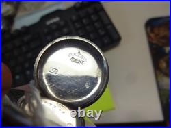 Antique Small Pocket Watch Unknown Maker Sterling Silver Case Runs Well Ornate