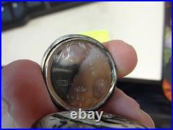 Antique Small Pocket Watch Unknown Maker Sterling Silver Case Runs Well Ornate