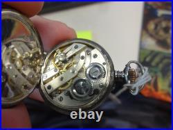 Antique Small Pocket Watch Unknown Maker Sterling Silver Case Runs Well Ornate