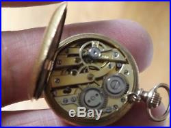 Antique Solid 14ct Gold Pocket Watch Working Inc Case